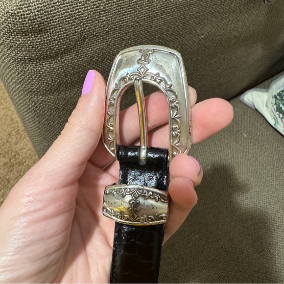 Vintage 90s Bucklesource Leather Link Belt - Picture 2 of 6